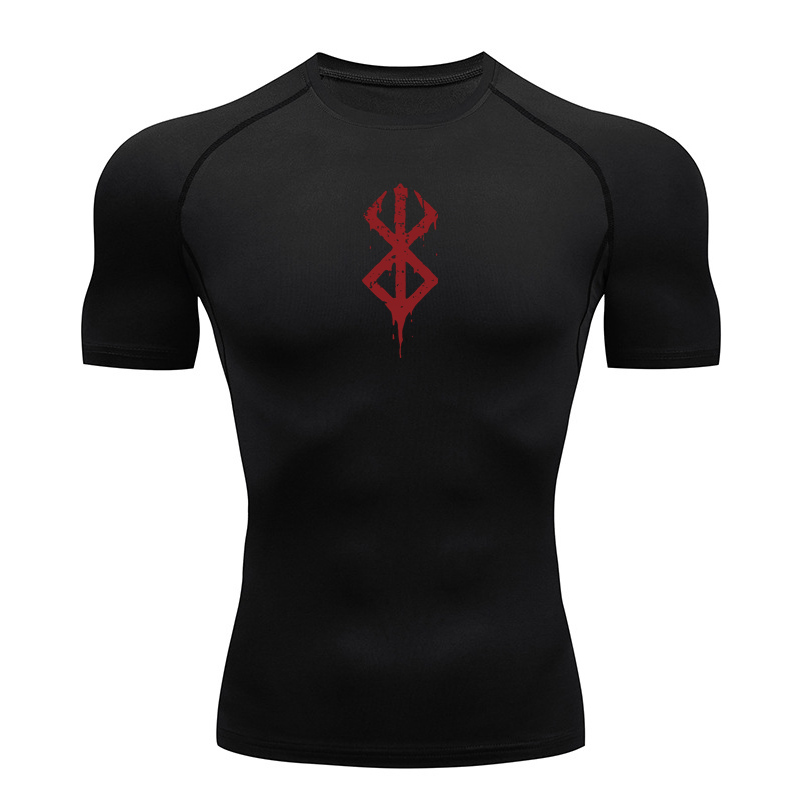 Kaos Kompresi Pria Bermotif, L - Rash Guard ulasan dan harga